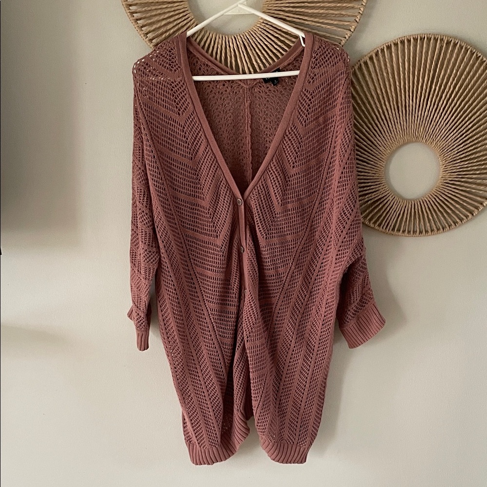 Torrid Women’s Dusty Rose Button Up Knit Cardigan Size 3x